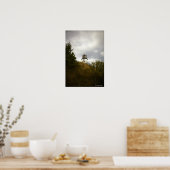 曇りの日にオウムの頭の灯台 ポスター (キッチン)