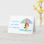 曇りの日に、あなたの「日差し」になりたい カード (黄色い花)