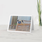 曇りの犬の肖像 カード (正面)