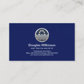 曇りの青い水プールグランジのメンテナンス 名刺 (裏面)