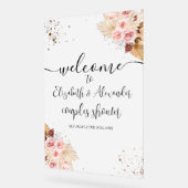 曇りアクリルウェルカムサインボホカップルのシャワー アクリルサイン (傾斜)