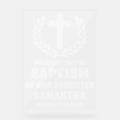 曇りアクリルガールバプテスムウェルカムサイン アクリルサイン (正面)