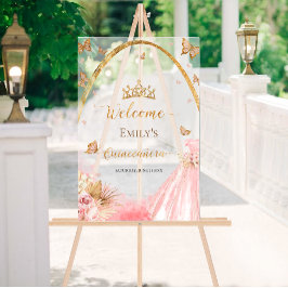 曇りアクリルキンセアニェラウェルカムサイン |ガウン アクリルサイン