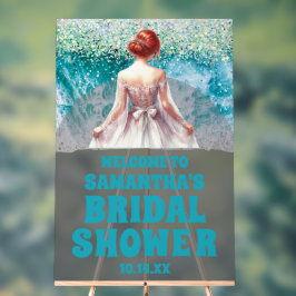 曇りアクリルビーチブライダルシャワーウェルカムサイン アクリルサイン