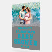 曇りアクリルビーチ赤ちゃんシャワー歓迎サイン アクリルサイン (傾斜)