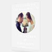 曇りアクリルフォト結婚のウェルカムサイン アクリルサイン (傾斜)