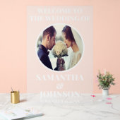 曇りアクリルフォト結婚のウェルカムサイン アクリルサイン (ウェディング)