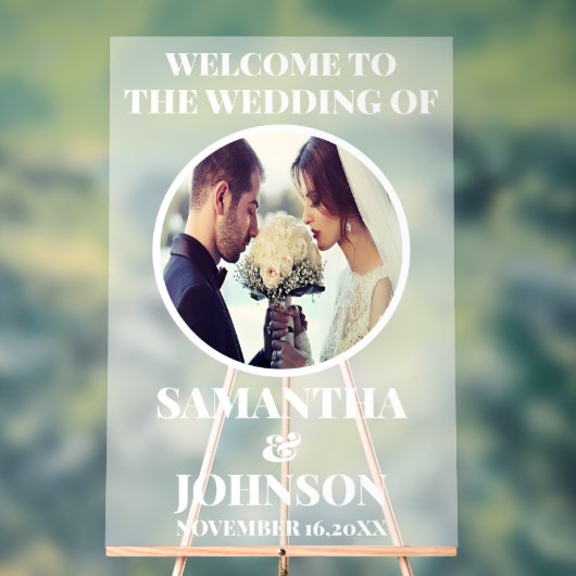 曇りアクリルフォト結婚のウェルカムサイン アクリルサイン (ニュートラル)