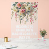 曇りアクリルフローラバチェロレッテ歓迎サイン アクリルサイン (ウェディング)