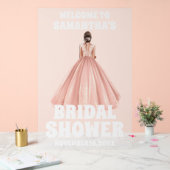 曇りアクリルホワイトブライダルシャワーウェルカムサイン アクリルサイン (ウェディング)