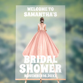 曇りアクリルホワイトブライダルシャワーウェルカムサイン アクリルサイン