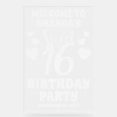 曇りアクリル甘い16ウェルカムサイン アクリルサイン (正面)