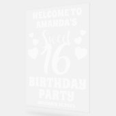 曇りアクリル甘い16ウェルカムサイン アクリルサイン (傾斜)