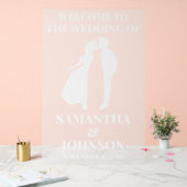 曇りアクリル結婚白の歓迎サイン アクリルサイン (ウェディング)