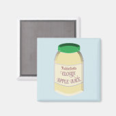 曇りアップルジュース飲料ボトル磁石 マグネット (正面/裏面)