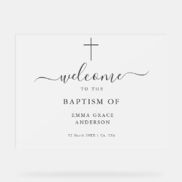 曇りエレガントバプテスマ アクリルサイン