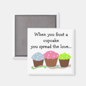 曇りカップケーキことわざ マグネット (正面/裏面)