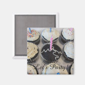 曇りカップケーキパーティー マグネット (正面/裏面)