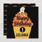 曇りカップケーキ幽霊衣装ハローウィンパーティ (正面/裏面)