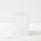 曇りカップ10oz :私のパパ私の古い私(黒) フロストグラスマグカップ (中央)