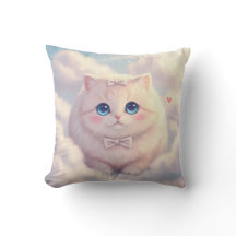 曇りカドル猫の枕