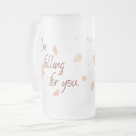 曇りガラスのための落下 フロストグラスビールジョッキ (正面左)