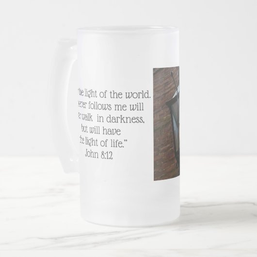 曇りガラスのビアマグを軽くする フロストグラスビールジョッキ (正面左)