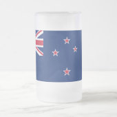 曇りガラスのマグカップとニュージーランドの国旗 フロストグラスビールジョッキ (中央)