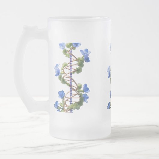 曇りガラスのマグカップ16 oz – 開花枝 フロストグラスビールジョッキ (左)