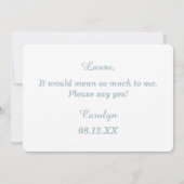 曇りガラスのメイソンジャールフローラ花嫁招待状 招待状 (裏面)