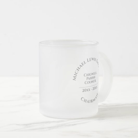 曇りガラスコーヒーマグ会長 フロストグラスマグカップ (正面右)