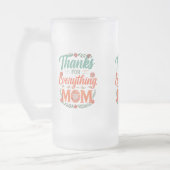 曇りガラス製のマグカップ16オズ感謝してい – 「すべてのために。 フロストグラスビールジョッキ (左)