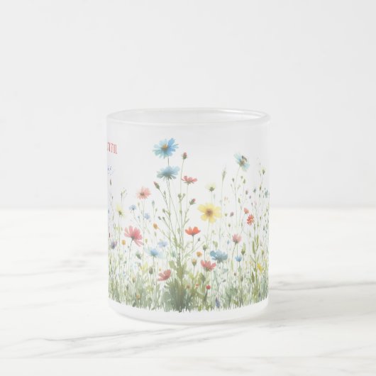 曇りガラスMUG私の最も美しい場所 フロストグラスマグカップ (中央)