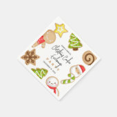 曇りクッキーのクリスマスクッキー交換パーティー スタンダードカクテルナプキン (角)