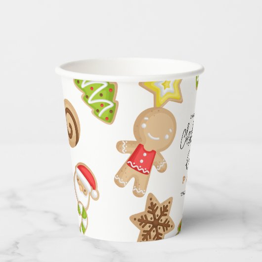 曇りクッキーのクリスマスクッキー交換パーティー 紙コップ (正面)