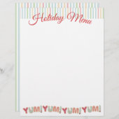 曇りクッキーのクリスマスメニューのレターヘッド (正面/裏面)