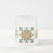 曇りクリスマスマグ – ホリデー応援マグ編集可能 フロストグラスマグカップ (中央)