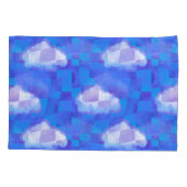 曇りスカイシュールレアルチェックプリント 枕カバー (裏面-左)