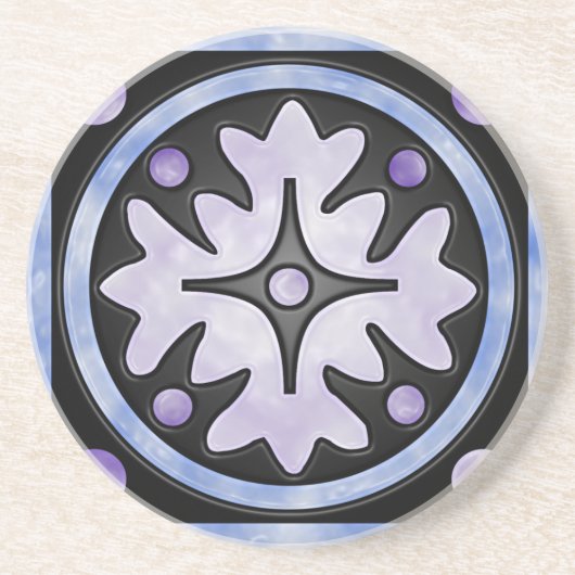 曇りステンドグラス コースター (正面)