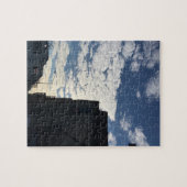 曇りハーレムスカイニューヨークシティフォトグラフィーNYC ジグソーパズル (横)