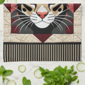 曇りヒョウのキルト キッチンタオル (折り畳み)