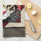 曇りヒョウのキルト キッチンタオル (四つ折り)