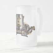 曇りビアグラス（10オンス）& 16オンス) フロストグラスビールジョッキ (正面右)