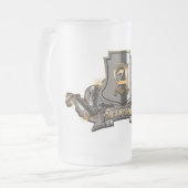 曇りビアグラス（10オンス）& 16オンス) フロストグラスビールジョッキ (正面左)