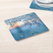 曇りビュー スクエアペーパーコースター (アングル)