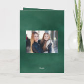 曇りピースグリーン水の色のホリデーフォトカード シーズンカード (裏面)