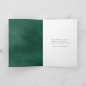 曇りピースグリーン水の色のホリデーフォトカード シーズンカード (内部)