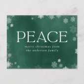 曇りピースグリーン水彩非写真 シーズンポストカード (正面)