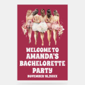 曇りブルゴーニュバチェロレッテウェルカムサイン アクリルサイン (正面)