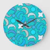 曇りブルームーン ラージ壁時計 (正面)